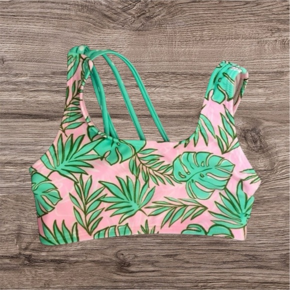 🆕 CAT & JACK Girls Tropical Leaf Bikini Set (14/16) NWT - Picture 3 of 8